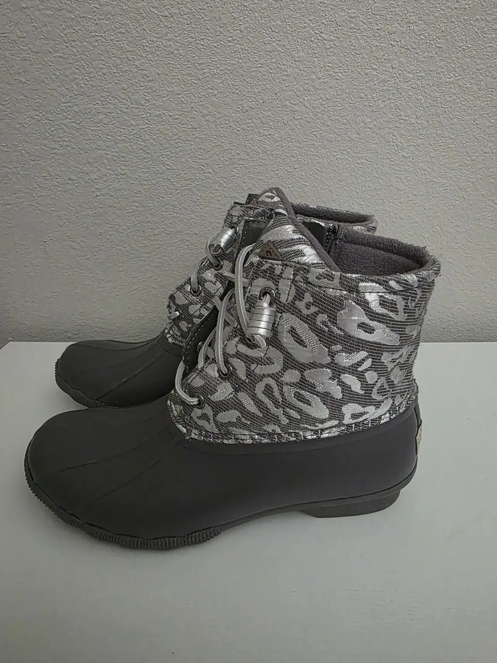 Sperry Saltwater Grey Waterproof Duck Boots - Women